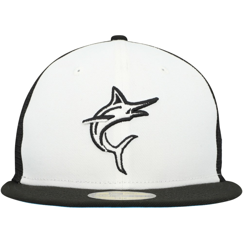 Miami Marlins New Era 2023 On-Field Batting Practice 59FIFTY Fitted Hat - White/Black - New Era Lifestyle