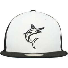 Miami Marlins New Era 2023 On-Field Batting Practice 59FIFTY Fitted Hat - White/Black - New Era Lifestyle