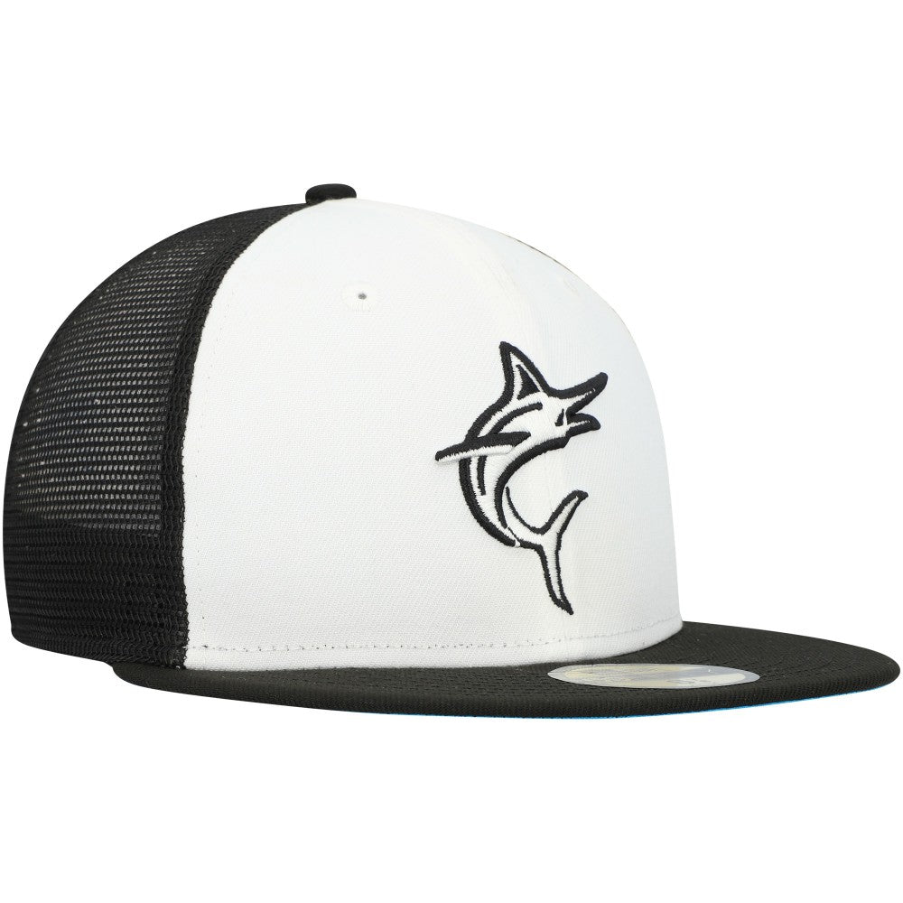 Miami Marlins New Era 2023 On-Field Batting Practice 59FIFTY Fitted Hat - White/Black - New Era Lifestyle