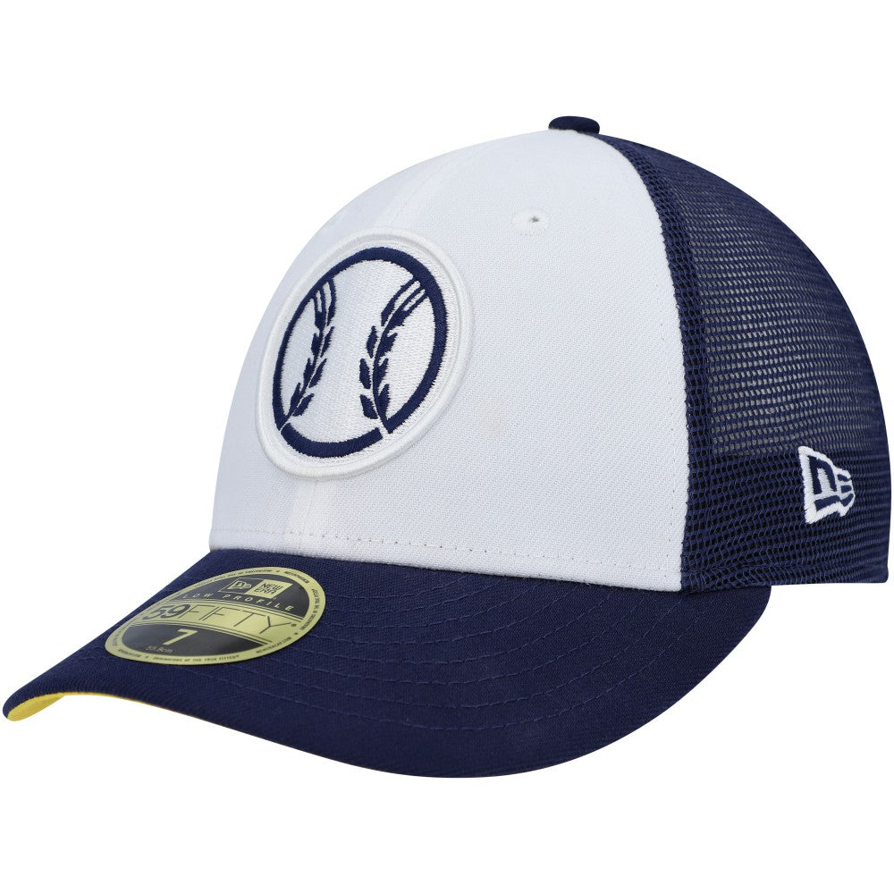 Milwaukee Brewers New Era 2023 On-Field Batting Practice Low Profile 59FIFTY Fitted Hat - White/Navy - New Era on Sale
