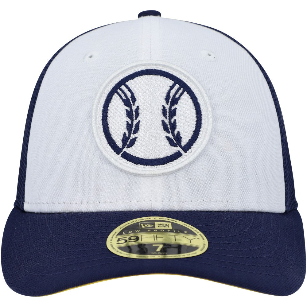 Milwaukee Brewers New Era 2023 On-Field Batting Practice Low Profile 59FIFTY Fitted Hat - White/Navy - New Era on Sale