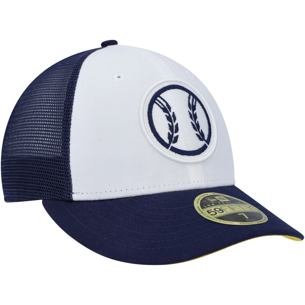 Milwaukee Brewers New Era 2023 On-Field Batting Practice Low Profile 59FIFTY Fitted Hat - White/Navy - New Era on Sale