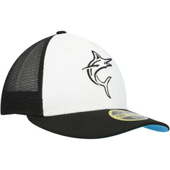 Miami Marlins New Era 2023 On-Field Batting Practice Low Profile 59FIFTY Fitted Hat - Black/White - New Era Lifestyle