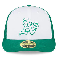 Athletics New Era 2023 On-Field Batting Practice Low Profile 59FIFTY Fitted Hat - White/Green - New Era Sale