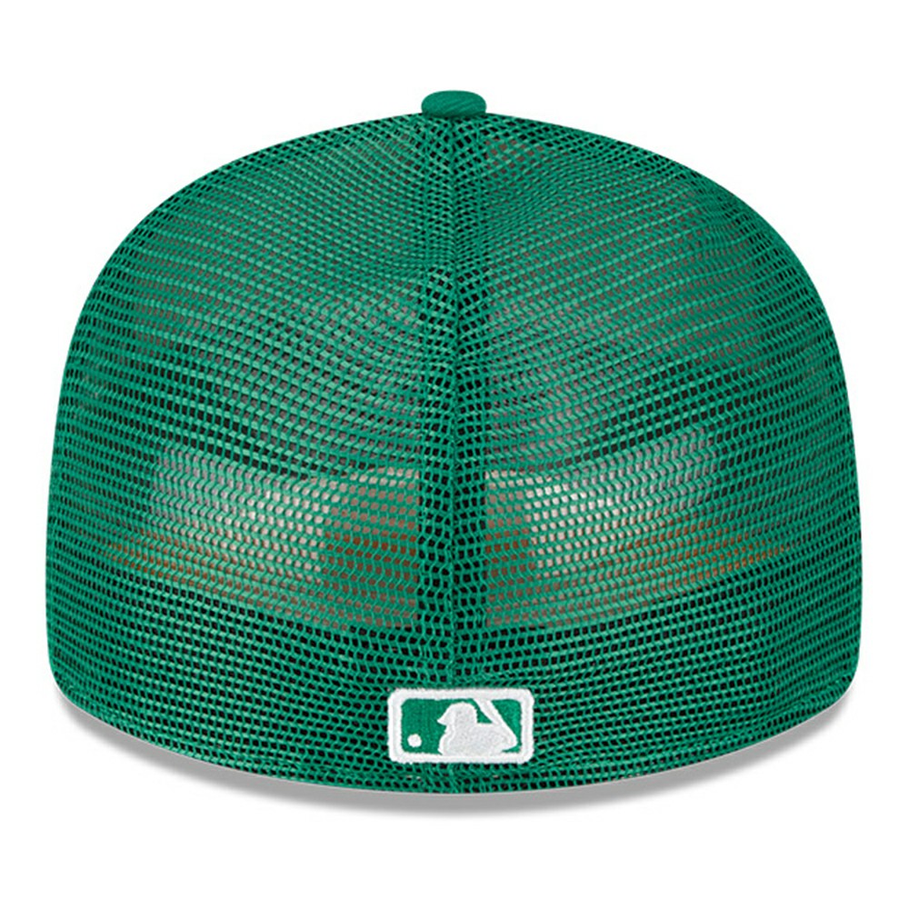 Athletics New Era 2023 On-Field Batting Practice Low Profile 59FIFTY Fitted Hat - White/Green - New Era Sale