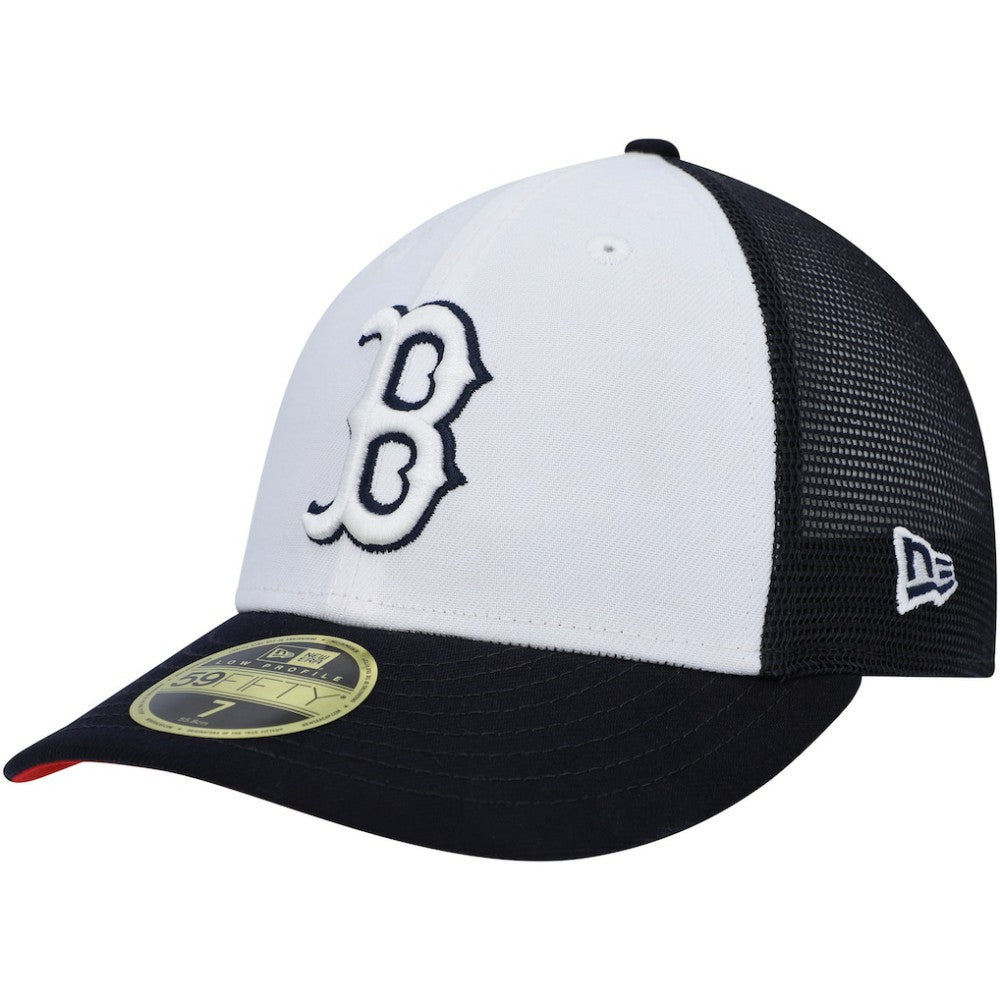 Boston Red Sox New Era 2023 On-Field Batting Practice Low Profile 59FIFTY Fitted Hat - White/Navy - New Era Discount