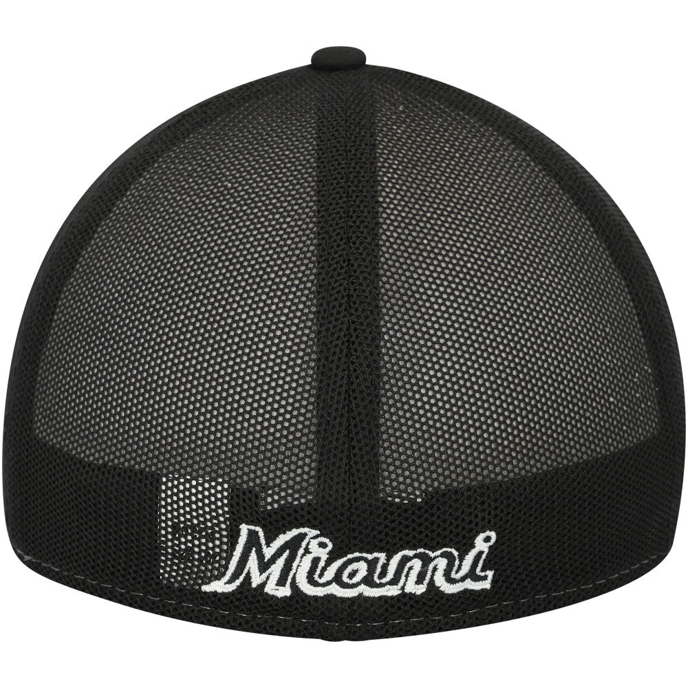 Miami Marlins New Era 2023 On-Field Batting Practice 39THIRTY Flex Hat - Black/White - New Era on Sale