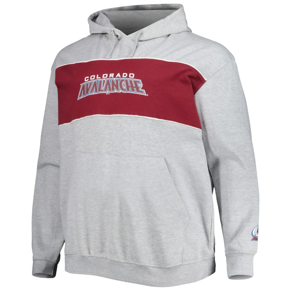 Nathan MacKinnon Colorado Avalanche Big & Tall Player Pullover Hoodie - Heather Gray - NHL 4992919