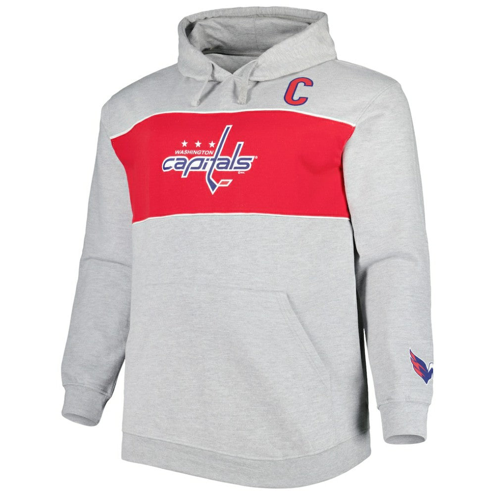Alexander Ovechkin Washington Capitals Big & Tall Player Pullover Hoodie - Heather Gray - NHL 4992920