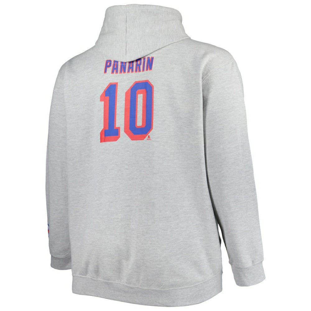 Artemi Panarin New York Rangers Big & Tall Player Pullover Hoodie - Heather Gray - NHL 4992922
