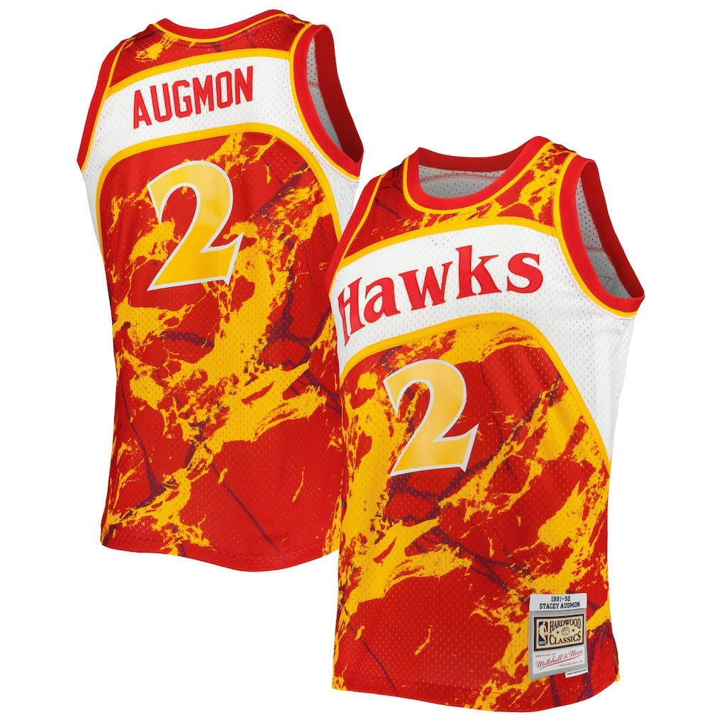 Stacey Augmon Atlanta Hawks 1991/92 Hardwood Classics Marble Swingman Jersey Red | Mitchell & Ness Near Me