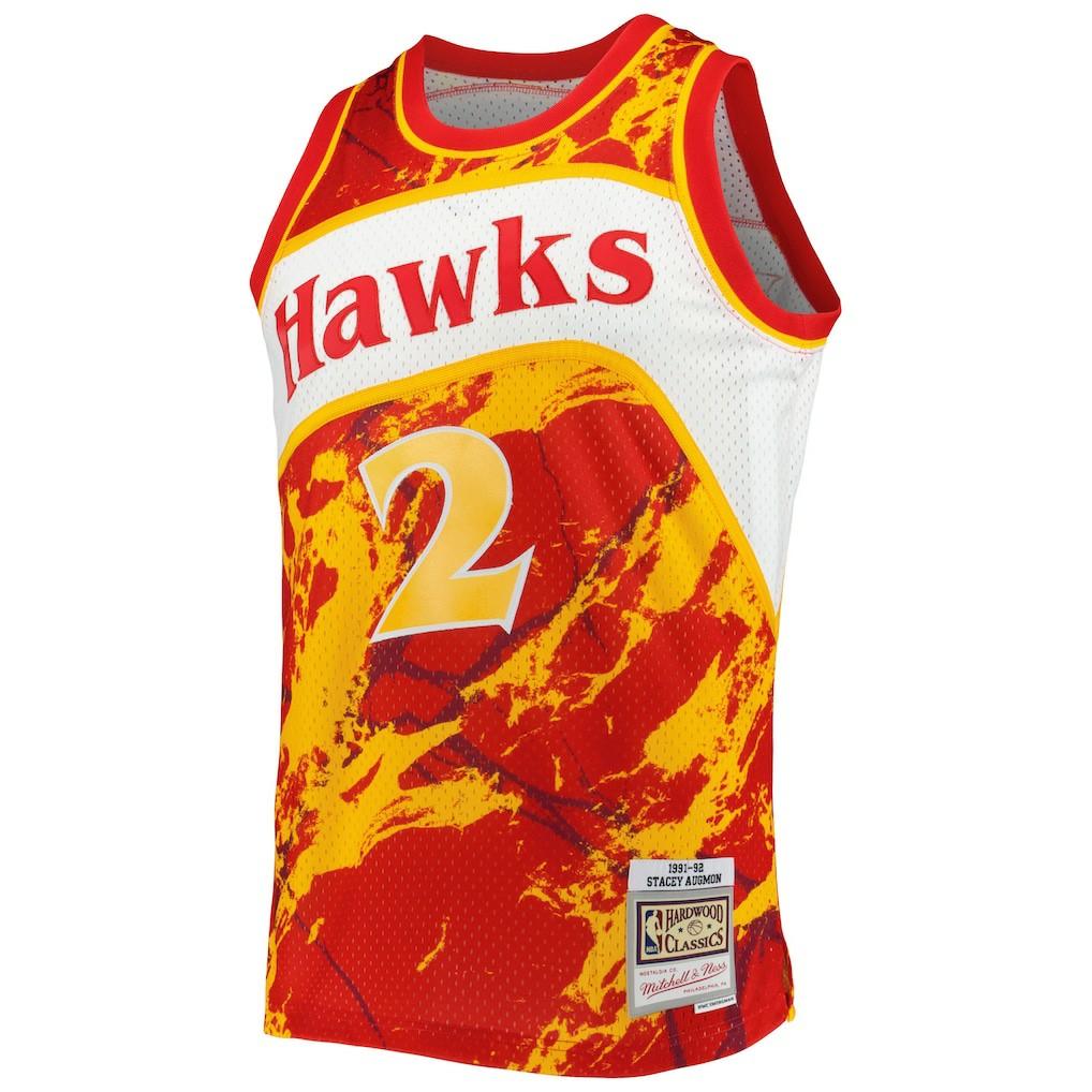 Stacey Augmon Atlanta Hawks 1991/92 Hardwood Classics Marble Swingman Jersey Red | Mitchell & Ness Near Me