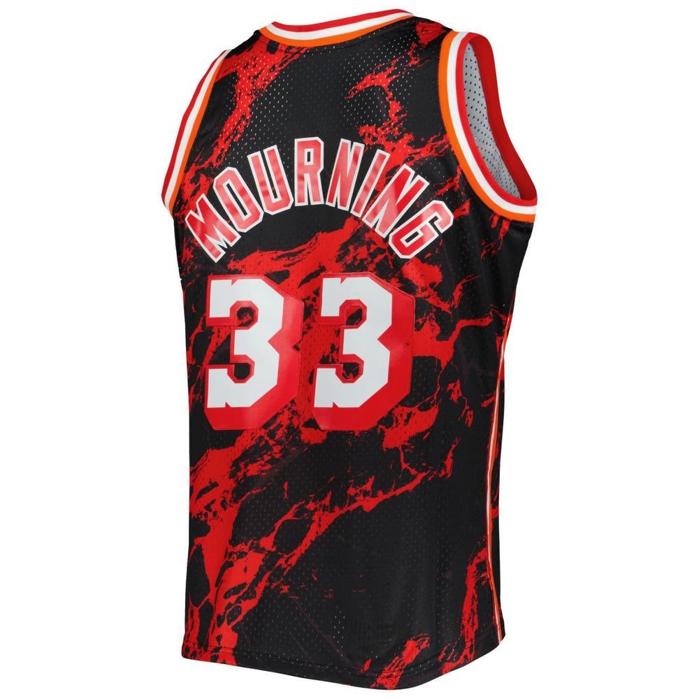 Alonzo Mourning Miami Heat 1996/97 Hardwood Classics Marble Swingman Jersey Black | Mitchell & Ness online