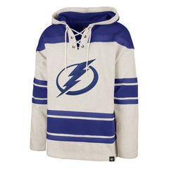 Tampa Bay Lightning '47 Rockaway Lace-Up Pullover Hoodie - Oatmeal - NHL 4993234