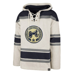 Columbus Blue Jackets '47 Rockaway Lace-Up Pullover Hoodie - Oatmeal - NHL 4993235