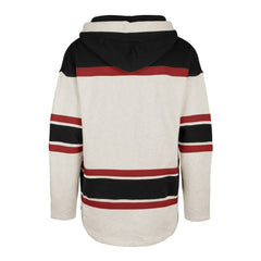 Chicago Blackhawks '47 Rockaway Lace-Up Pullover Hoodie - Oatmeal - NHL 4993240