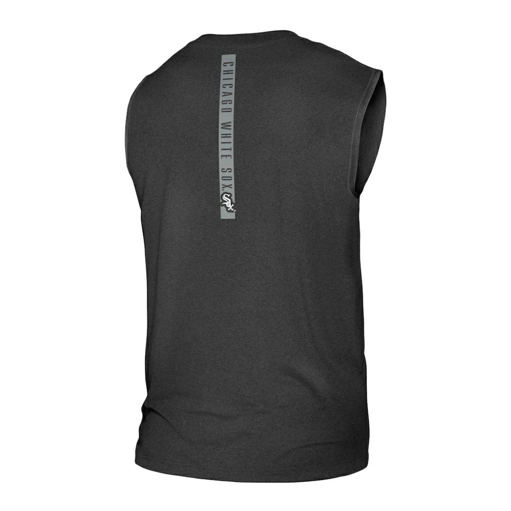 Chicago White Sox New Era Team Muscle Tank Top - Heather Black - New Era Lifestyle