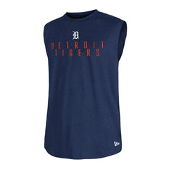 Detroit Tigers New Era Team Muscle Tank Top - Heather Navy - New Era Discount