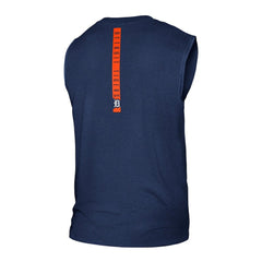 Detroit Tigers New Era Team Muscle Tank Top - Heather Navy - New Era Discount