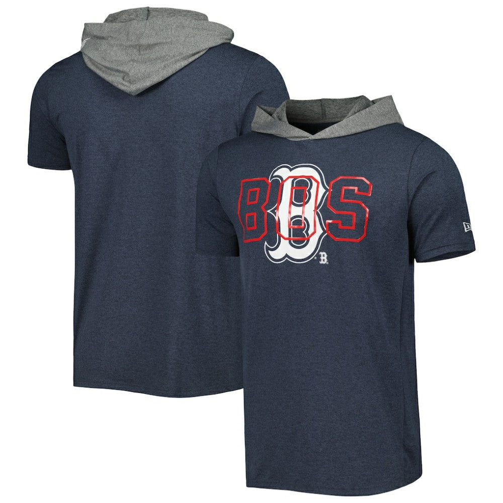 Boston Red Sox New Era Team Hoodie T-Shirt - Navy - New Era Discount