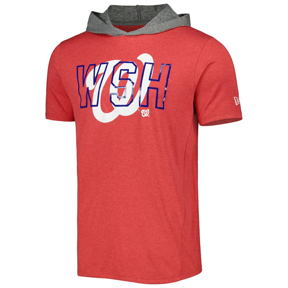 Washington Nationals New Era Team Hoodie T-Shirt - Red - New Era Discount