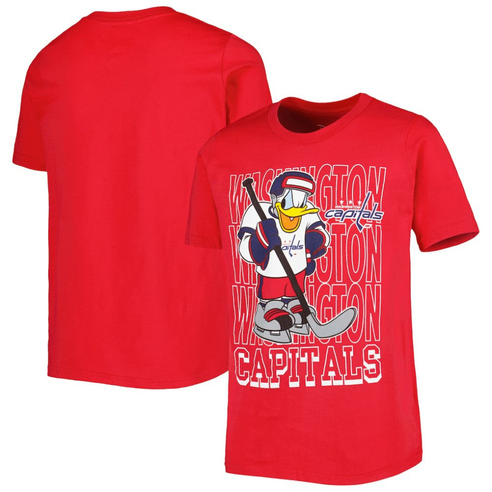 Washington Capitals Youth Disney Donald Duck Three-Peat T-Shirt - Red - NHL 4994868