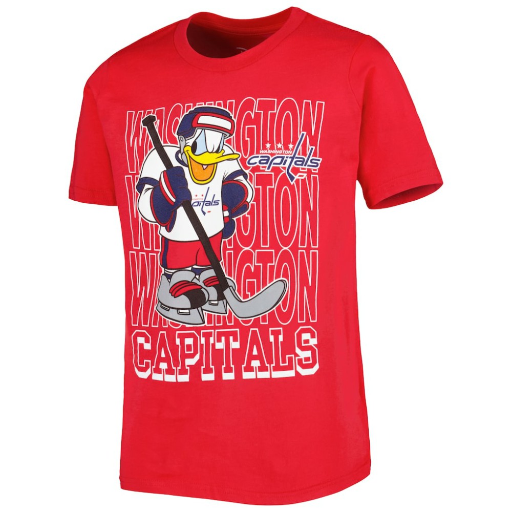Washington Capitals Youth Disney Donald Duck Three-Peat T-Shirt - Red - NHL 4994868