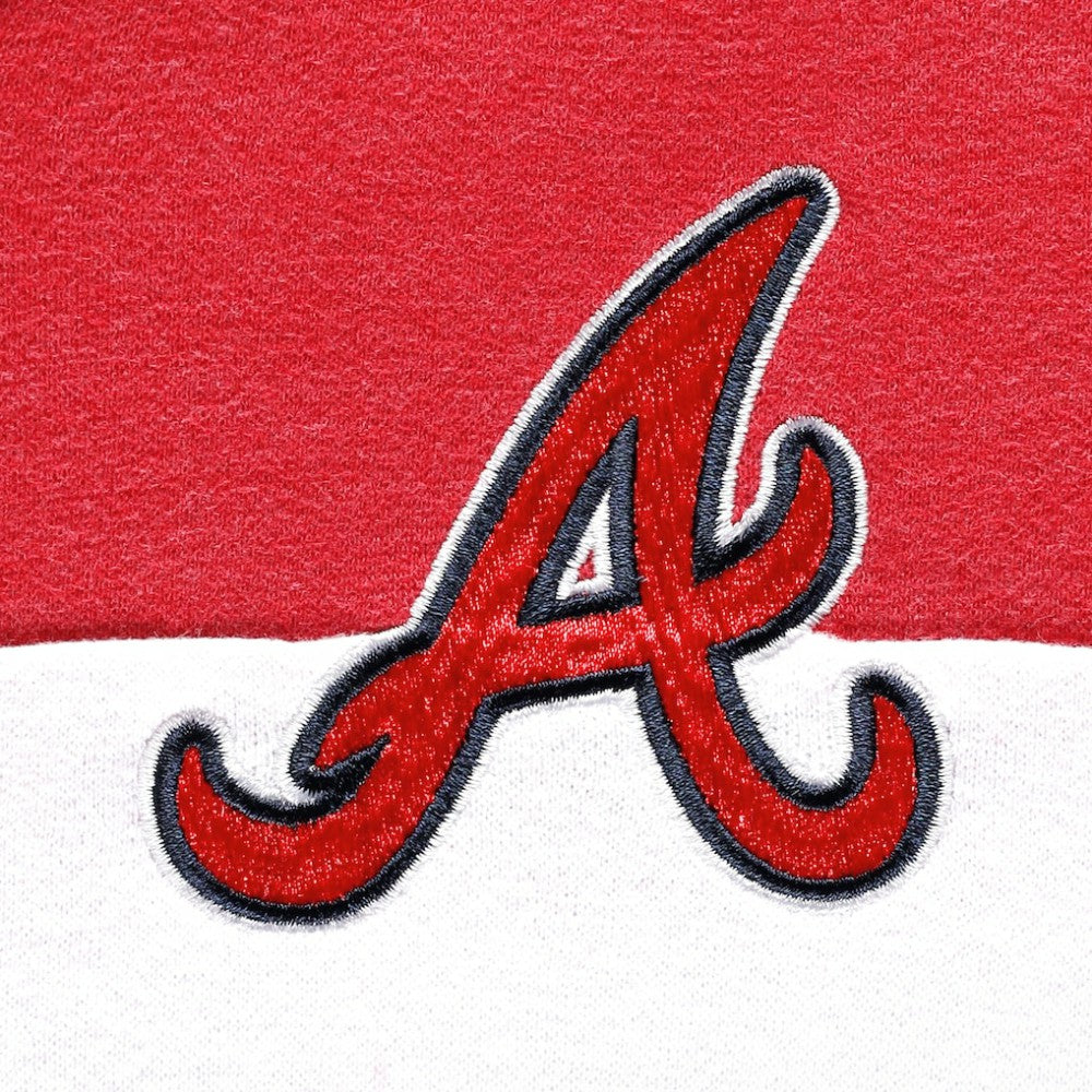 Atlanta Braves New Era Women's Colorblock Full-Zip Hoodie Jacket - Heather Navy - New Era Discount