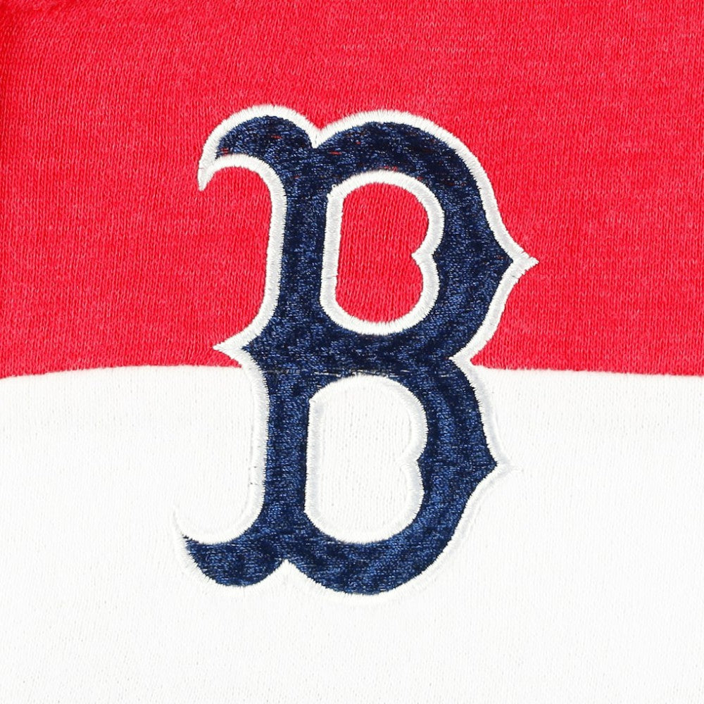 Boston Red Sox New Era Women's Colorblock Full-Zip Hoodie Jacket - Heather Navy - New Era Lifestyle