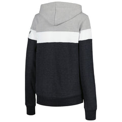 Chicago White Sox New Era Women's Colorblock Full-Zip Hoodie Jacket - Heather Black - New Era Lifestyle