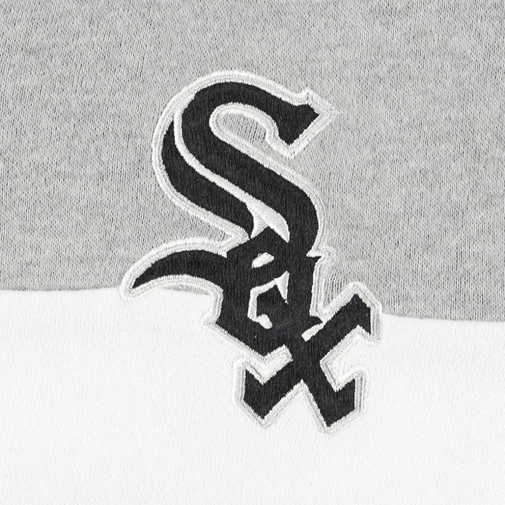 Chicago White Sox New Era Women's Colorblock Full-Zip Hoodie Jacket - Heather Black - New Era Lifestyle