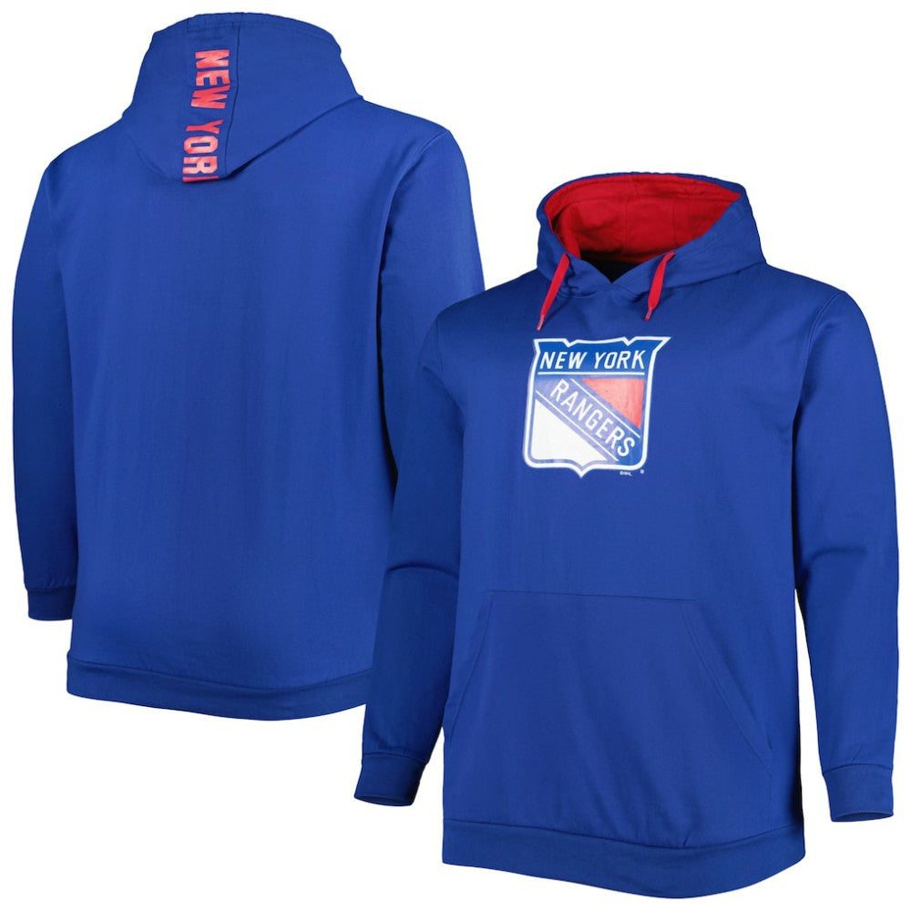 New York Rangers Big & Tall Fleece Pullover Hoodie - Blue - NHL 4995021