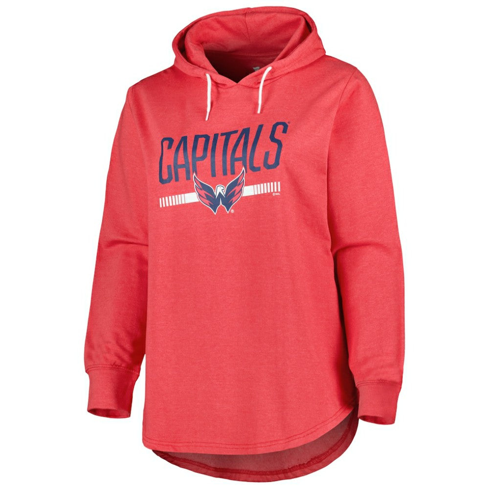 Washington Capitals Women's Plus Size Fleece Pullover Hoodie - Heather Red - NHL 4995028