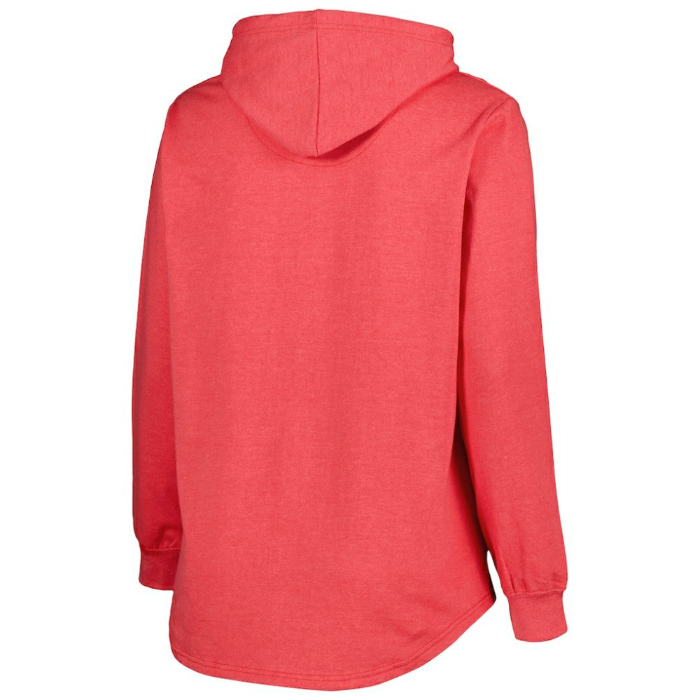 Washington Capitals Women's Plus Size Fleece Pullover Hoodie - Heather Red - NHL 4995028