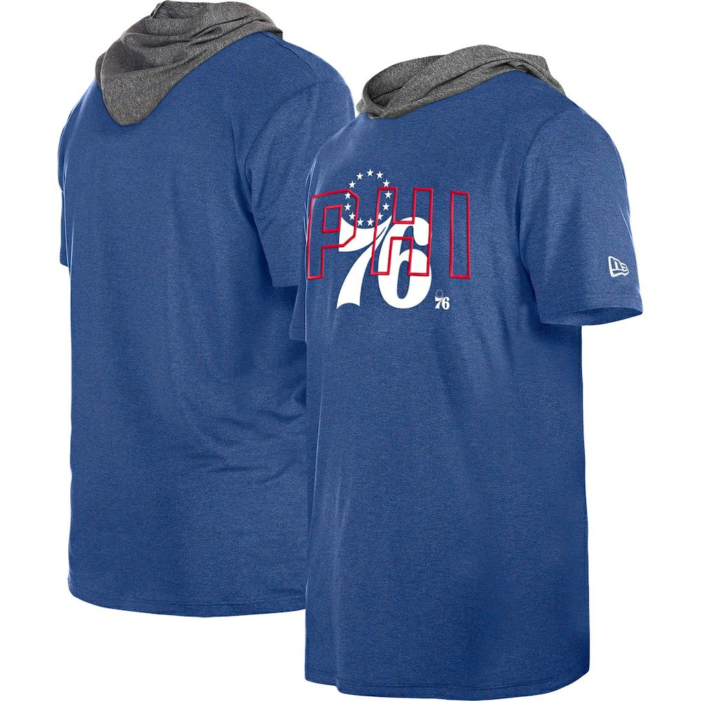 Philadelphia 76ers Active Hoodie T-Shirt Royal | New Era Lifestyle