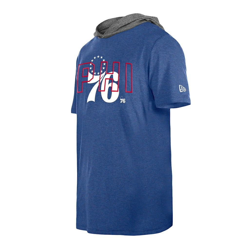 Philadelphia 76ers Active Hoodie T-Shirt Royal | New Era Lifestyle