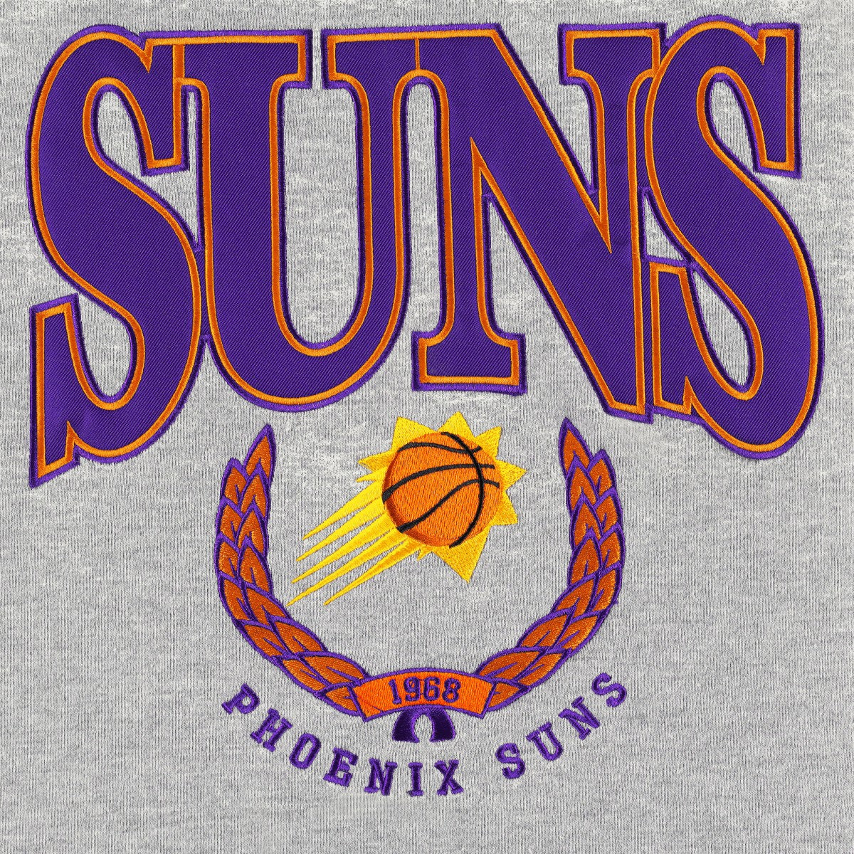Phoenix Suns Unisex Vintage Throwback Crew Sweatshirt Heather Gray | New Era