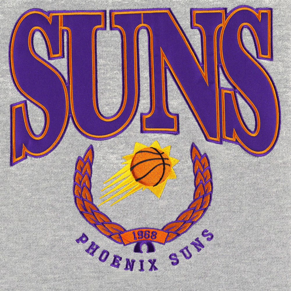Phoenix Suns Unisex Vintage Throwback Crew Sweatshirt Heather Gray | New Era