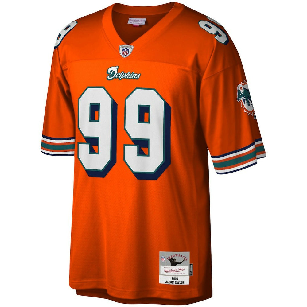 Mitchell & Ness Jason Taylor Miami Dolphins Big & Tall 2004 Retired Player Replica Jersey Orange