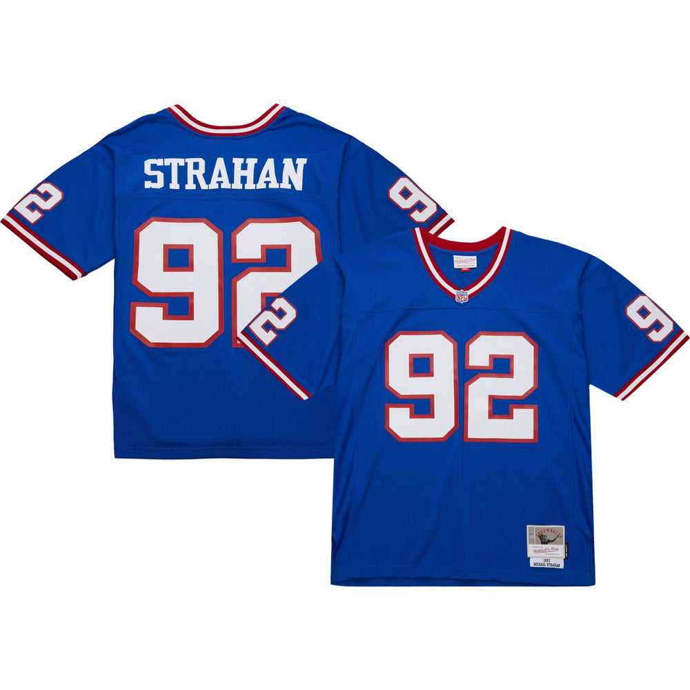 Mitchell & Ness Michael Strahan New York Giants Big & Tall 1993 Retired Player Replica Jersey Royal