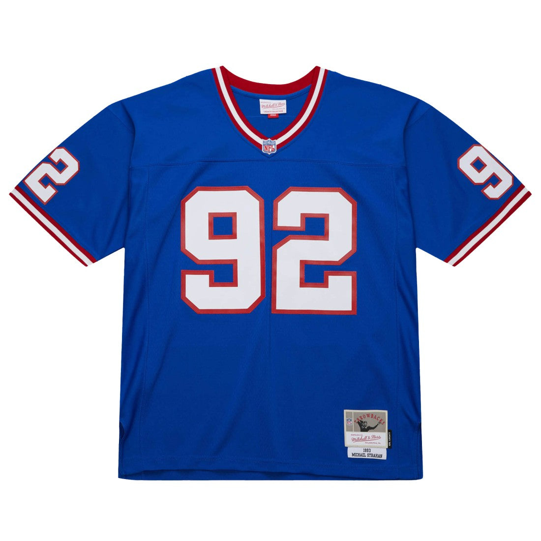 Mitchell & Ness Michael Strahan New York Giants Big & Tall 1993 Retired Player Replica Jersey Royal