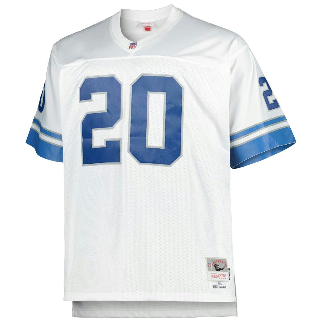 Mitchell & Ness Barry Sanders Detroit Lions Big & Tall 1996 Retired Player Replica Jersey White