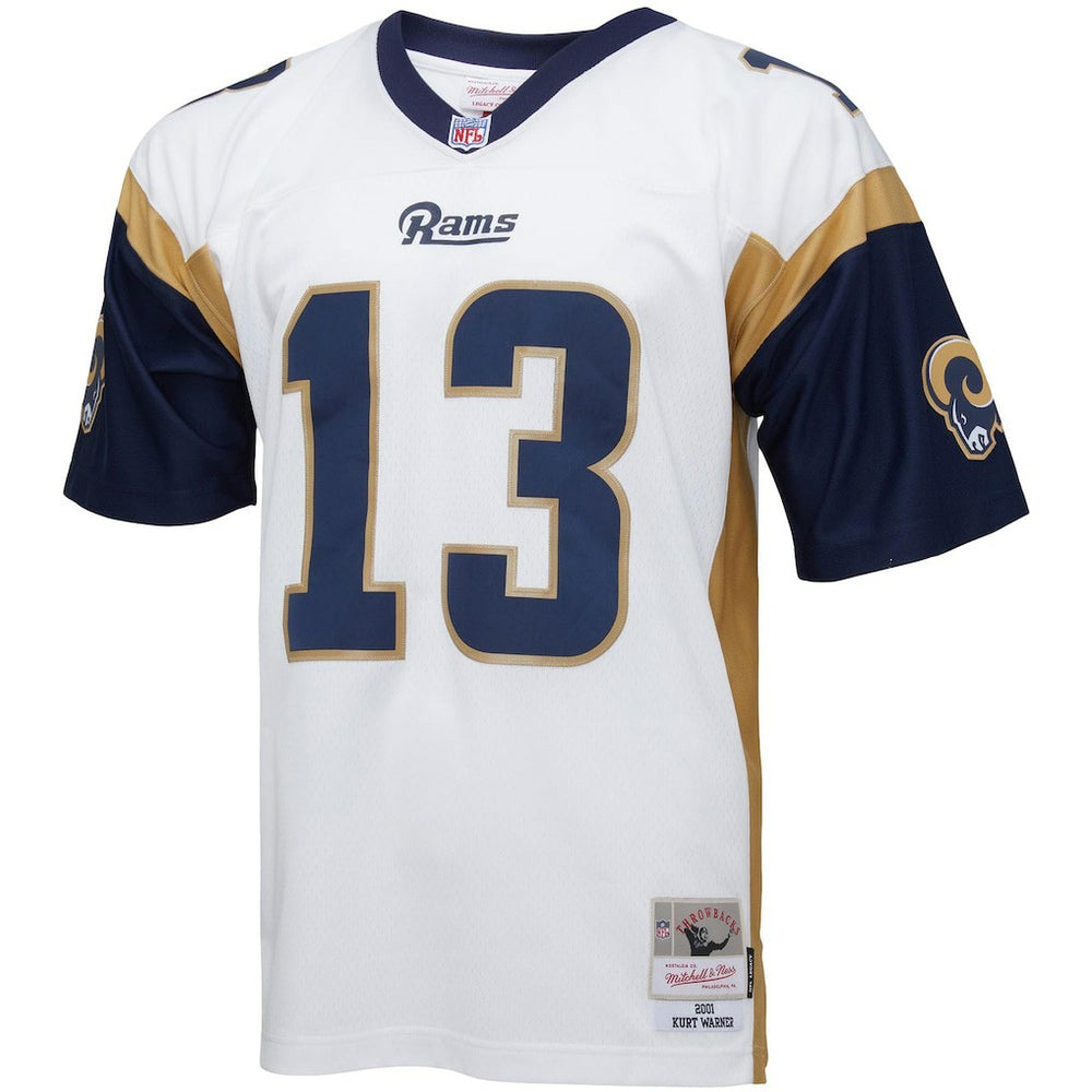Mitchell & Ness Kurt Warner Los Angeles Rams Big & Tall 2001 Retired Player Replica Jersey White