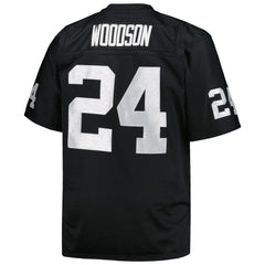 Mitchell & Ness Charles Woodson Las Vegas Raiders Big & Tall 1998 Retired Player Replica Jersey Black