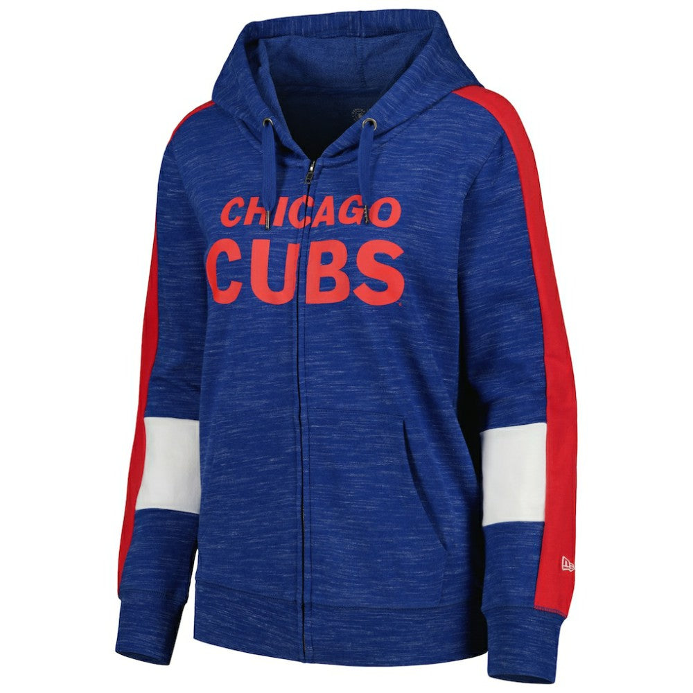 Chicago Cubs New Era Women's Colorblock Full-Zip Hoodie - Royal - New Era Discount