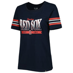 Boston Red Sox New Era Women's Team Stripe T-Shirt - Navy - New Era on Sale