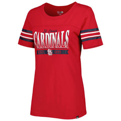 St. Louis Cardinals New Era Women's Team Stripe T-Shirt - Red - New Era Lifestyle