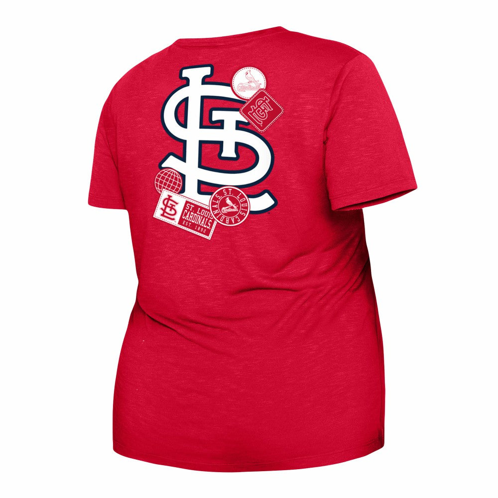 St. Louis Cardinals New Era Women's Plus Size Two-Hit Front Knot T-Shirt - Red - New Era Online