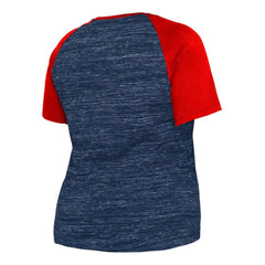 Boston Red Sox New Era Women's Plus Size Space Dye Raglan V-Neck T-Shirt - Navy - New Era Discount