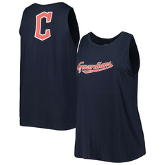 Cleveland Guardians New Era Women's Plus Size Tank Top - Navy - New Era Online
